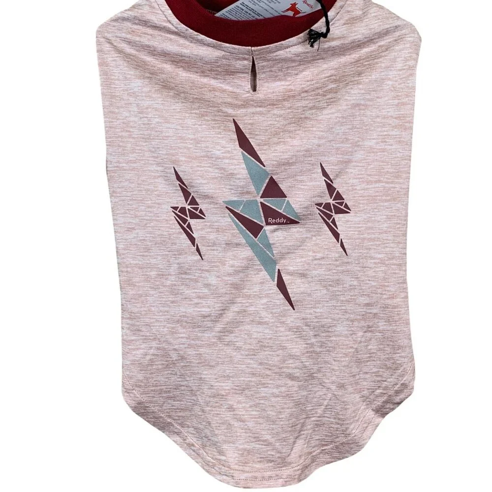 Reddy Pet Dog T-Shirt L‎ With Reflective Lightning Print Maroon Pink